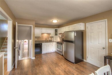 New quartz countertops, sink and faucet. Steps to 