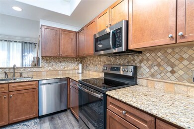 Kitchen facing living