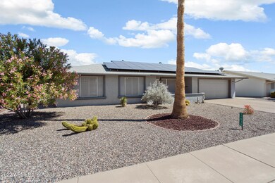 Desert landscaped front yard