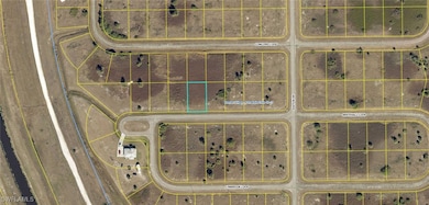 Aerial view of property's location with property b