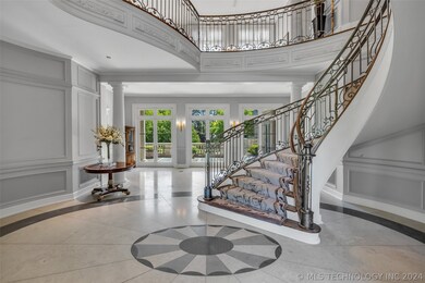 Majestic Formal Entry, marble tile inlays, decorat