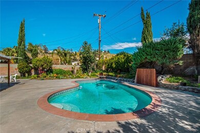 Private Backyard with pool.