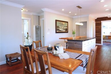 Dining area and island kitchen.