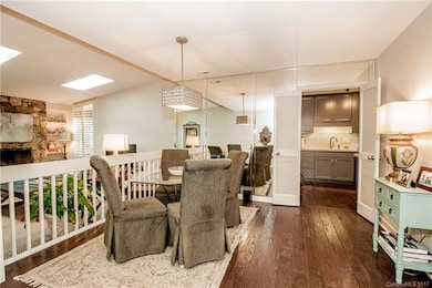 An open floorplan ensures conversation can carry b