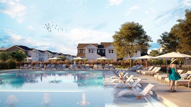 Community pool featuring a patio and a residential view