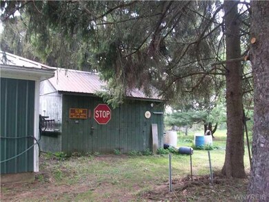 Shed. Storage shed in backyard behind the garage.
