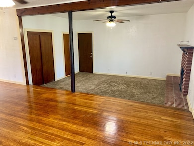 Family room and living room; wood floors