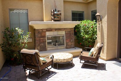 Courtyard fireplace