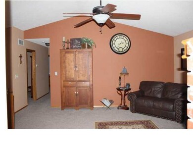 Wonderful open floor plan with vaulted ceilings in