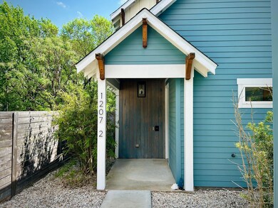 Property entrance with fence