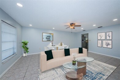 Great room -- virtually staged