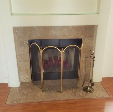 Wood burning fireplace
