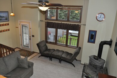 Living Room With vaulted Cielings
