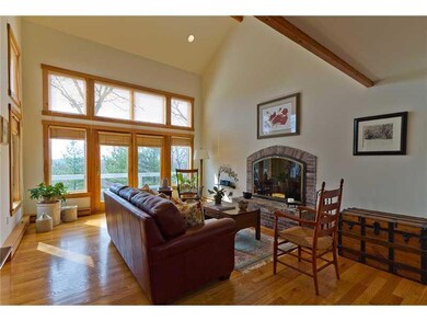 Living Room. Cathedral ceilings,...