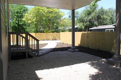 View of fenced backyard
