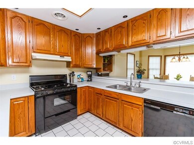 Kitchen with new gas range