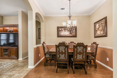 Formal Dining room off to the side of the family room and kitchen.