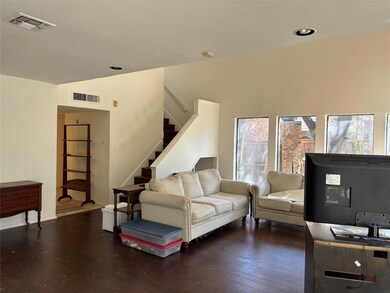 Stairway to upstairs living area and bedrooms and 