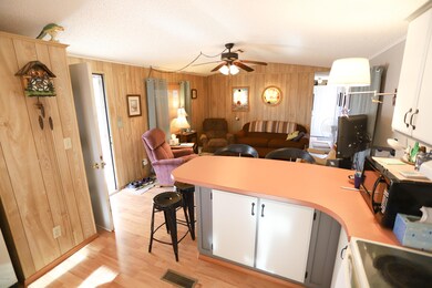 Breakfast bar into Living room