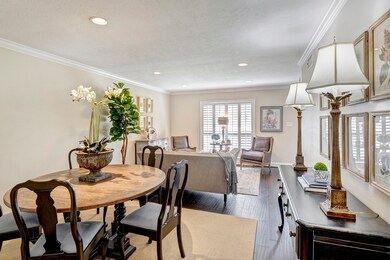 Dining Room open to Living Room with wood flrs, &