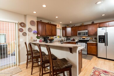 Kitchen with at the counter seating