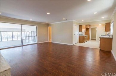 Large spacious family room with new flooring.