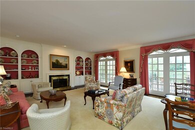 Lovely living room opens to deck