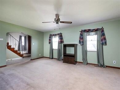 Living Room, Hardwood flooring under the carpets.