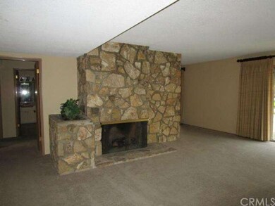 Stone fireplace