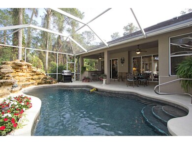 Pool with waterfall.