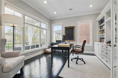 Sophisticated and sunlit, the den offers a quiet r