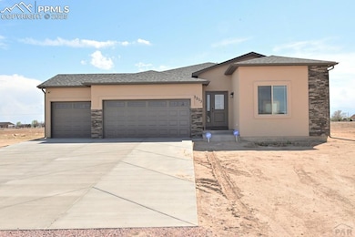 Beautiful Stone Accents, stucco and 3 Car Garage