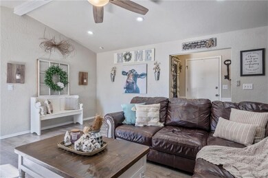Living room looking to front entry.