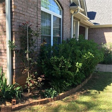 Landscaping in front before flowers bloomed.