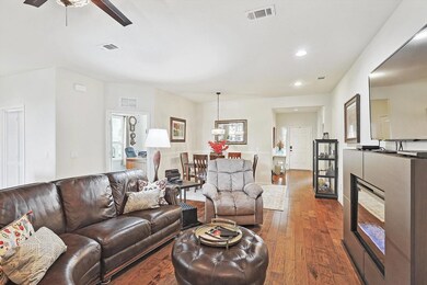 Living room with electric fireplace