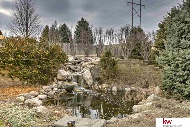 Dual waterfall with Koi pond