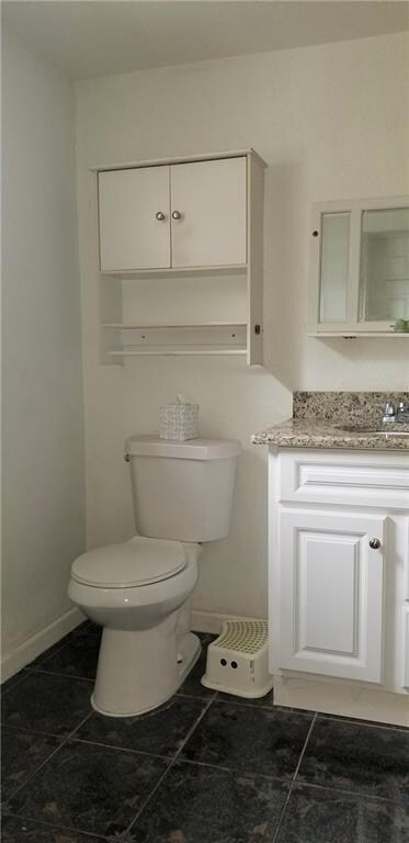 Recently updated bathroom with granite countertops