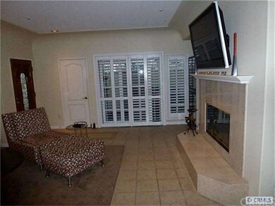 Living room and fireplace