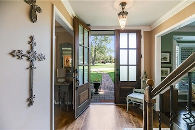 Stunning new double glass doors greet you with elegance.