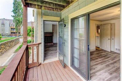 Looking in from the balcony. The master bedroom is