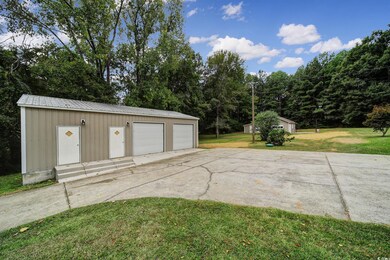 Garage with a yard