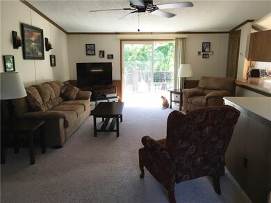 A view of the living room facing the rear deck!