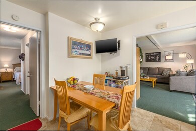 Dining area into living room