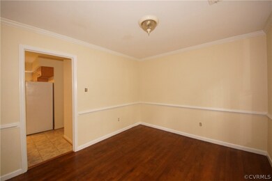 Dining room with chair rail and newly finished har