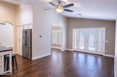 Beautiful Family Room with Wood Floors.