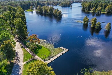 Aerial of Hillsborough River including boardwalk &