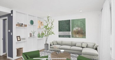 Virtually staged living room.