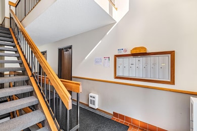 The secure entrance has no exterior or interior steps to the unit