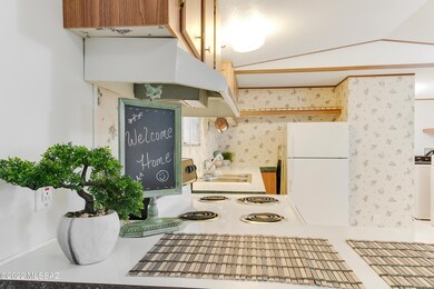 Breakfast bar looking into kitchen