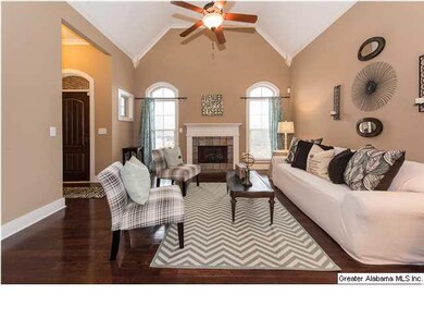 Great living room with vaulted ceiling, crown mold